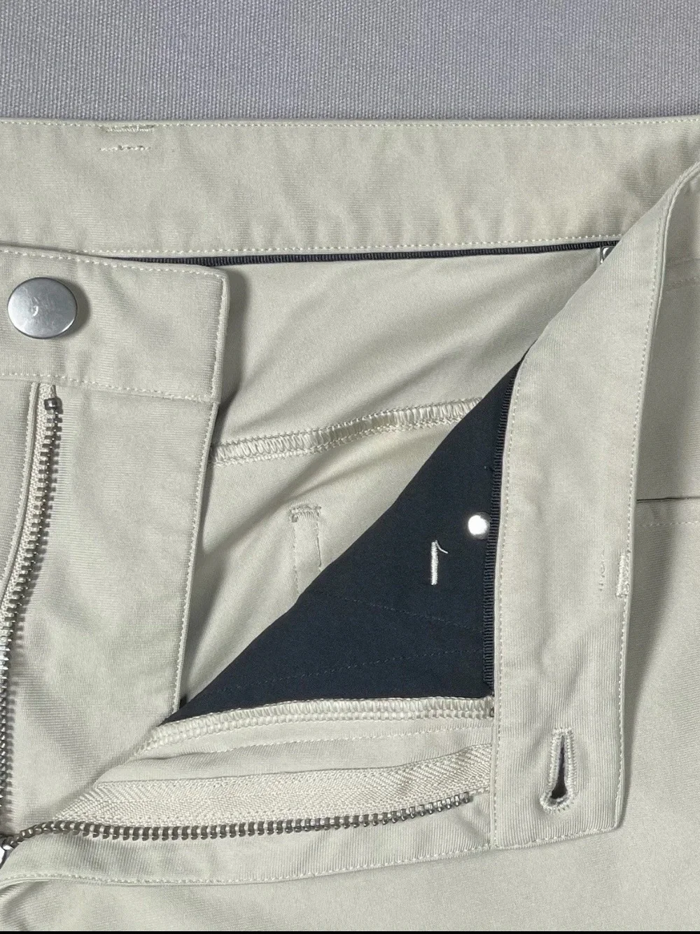 Lululemon ABC Warpstreme Beige Slim Fit 5 Pocket Pants - Men Size 33 X 28 - Picture 5 of 14